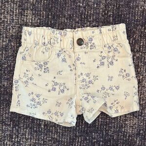 OshKosh B'gosh Cream and Purple Floral Shorts